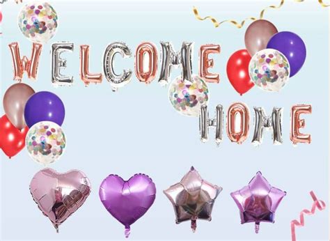 D151 WELCOME HOME Party Balloons Decor Kit .